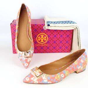 NEW Tory Burch Gigi Floral Jacquard Ballet Flats, 10.5M | Work to Weekend Events